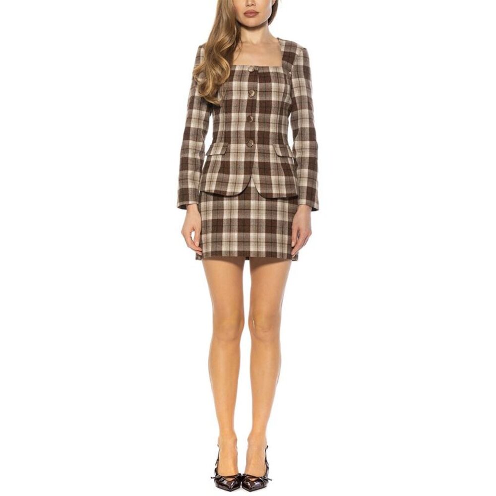 Alexia Admor Womens Rami Sheath Dress, Brown